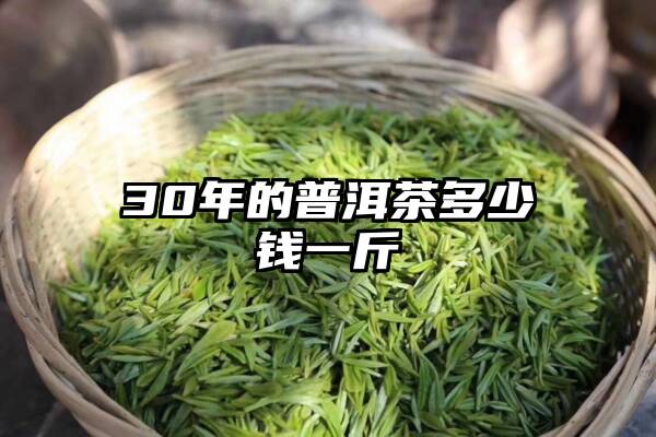 30年的普洱茶多少钱一斤