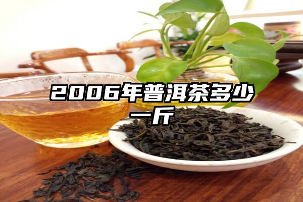 2006年普洱茶多少一斤