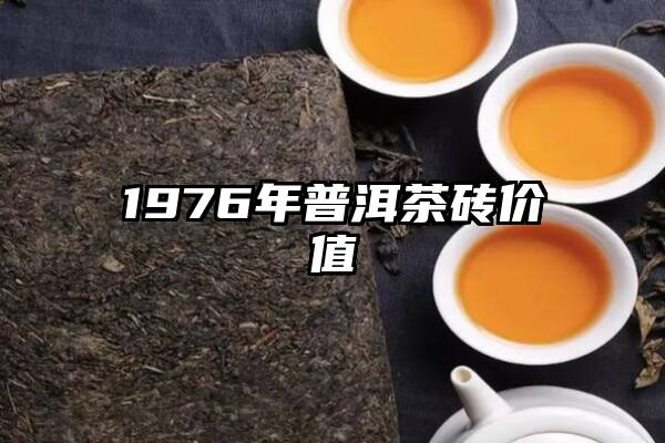 1976年普洱茶砖价值