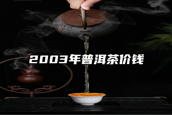 2003年普洱茶价钱