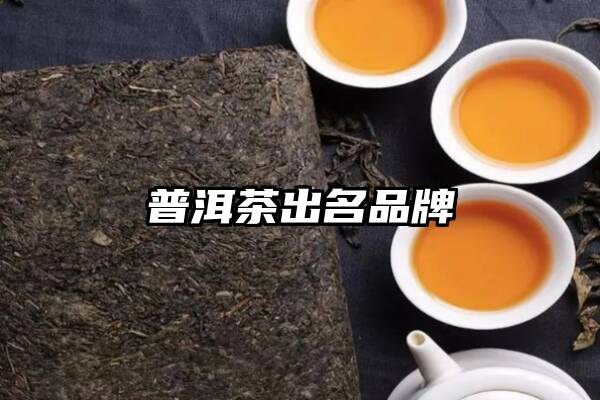 普洱茶出名品牌