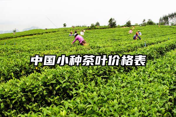 中国小种茶叶价格表