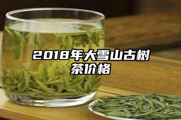 2018年大雪山古树茶价格