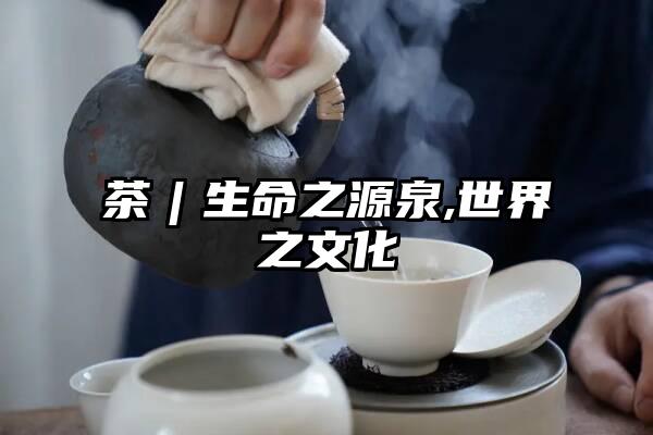 茶︱生命之源泉,世界之文化