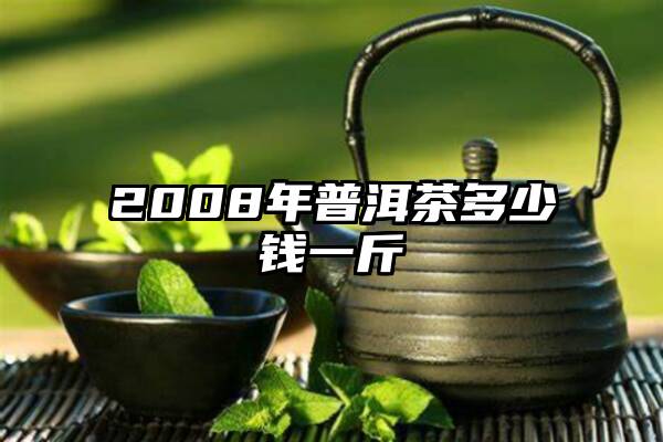 2008年普洱茶多少钱一斤