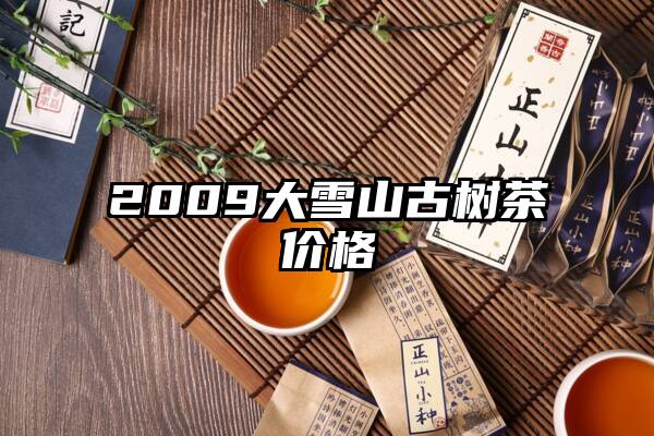 2009大雪山古树茶价格