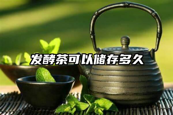 发酵茶可以储存多久