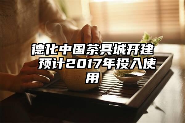 德化中国茶具城开建 预计2017年投入使用