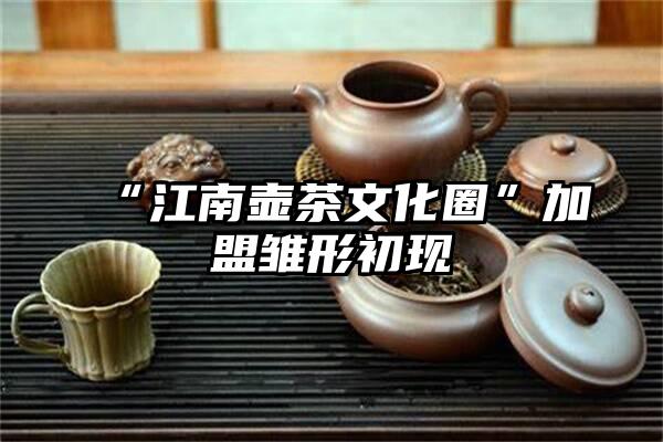 “江南壶茶文化圈”加盟雏形初现