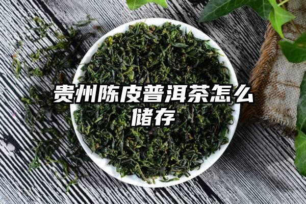 贵州陈皮普洱茶怎么储存