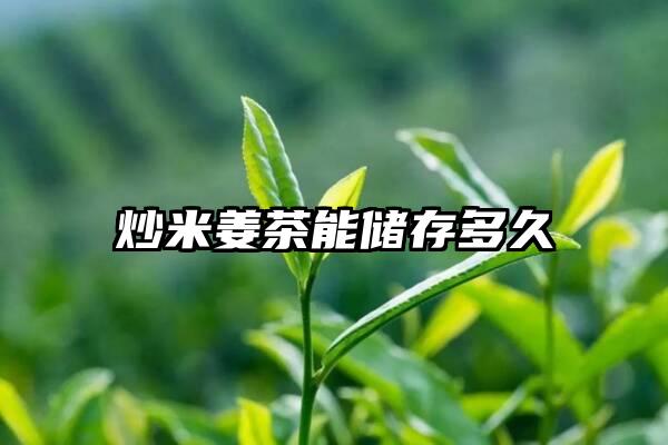 炒米姜茶能储存多久