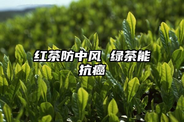 红茶防中风 绿茶能抗癌