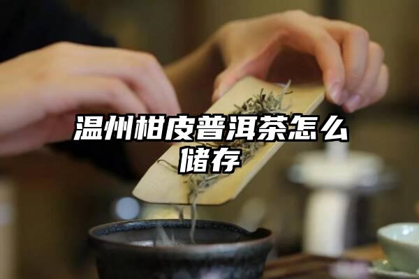 温州柑皮普洱茶怎么储存